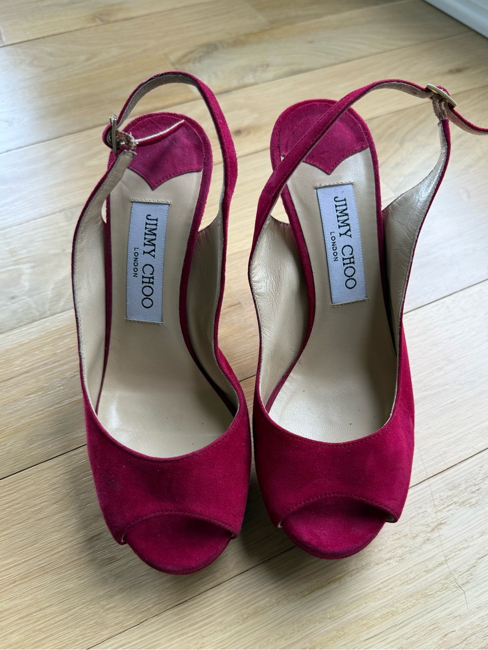 Jimmy Choo Vertigo Slingback Platform Heels